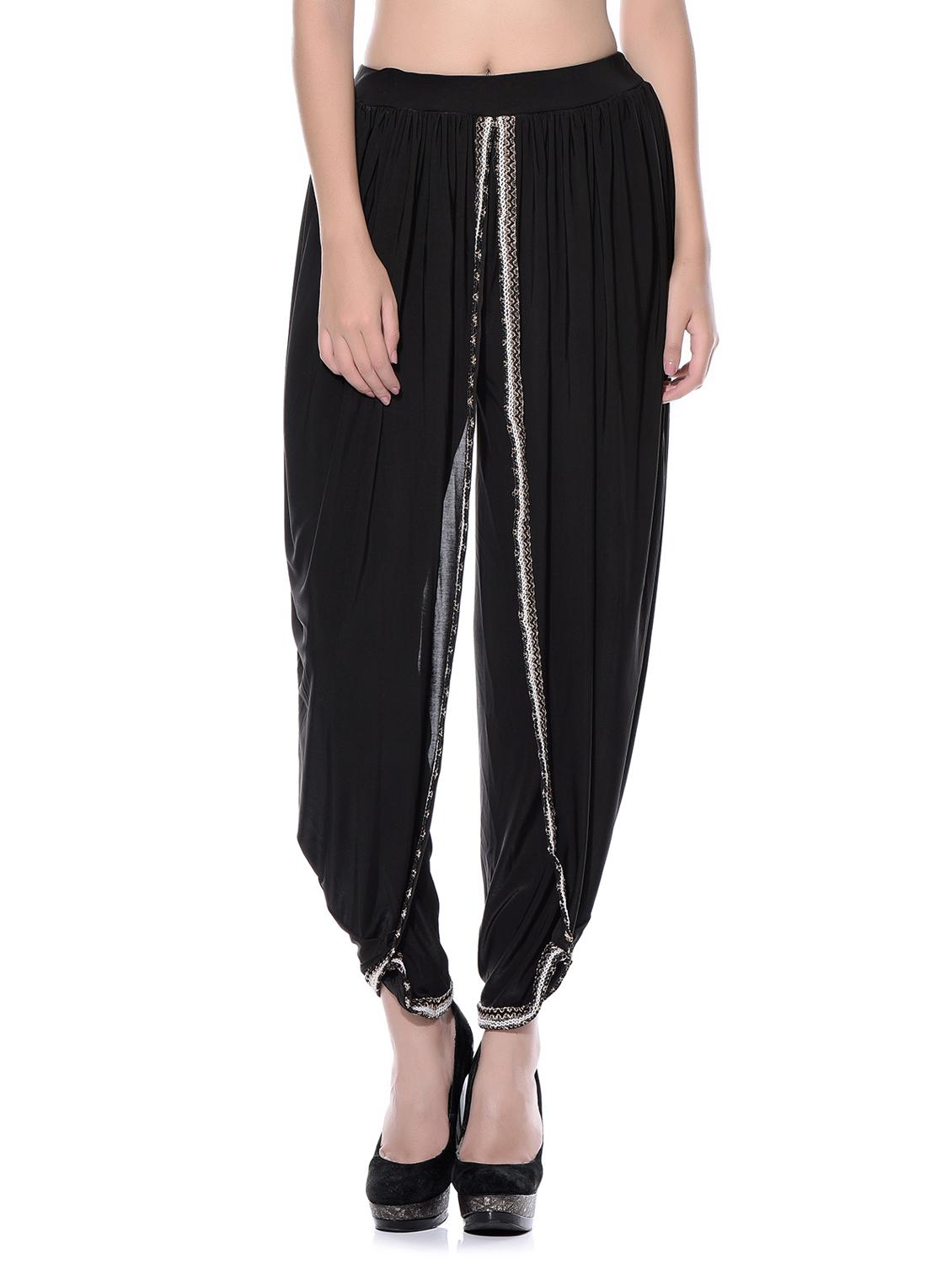 black polyester dhoti salwar - 11593789 -  Zoom Image - 0
