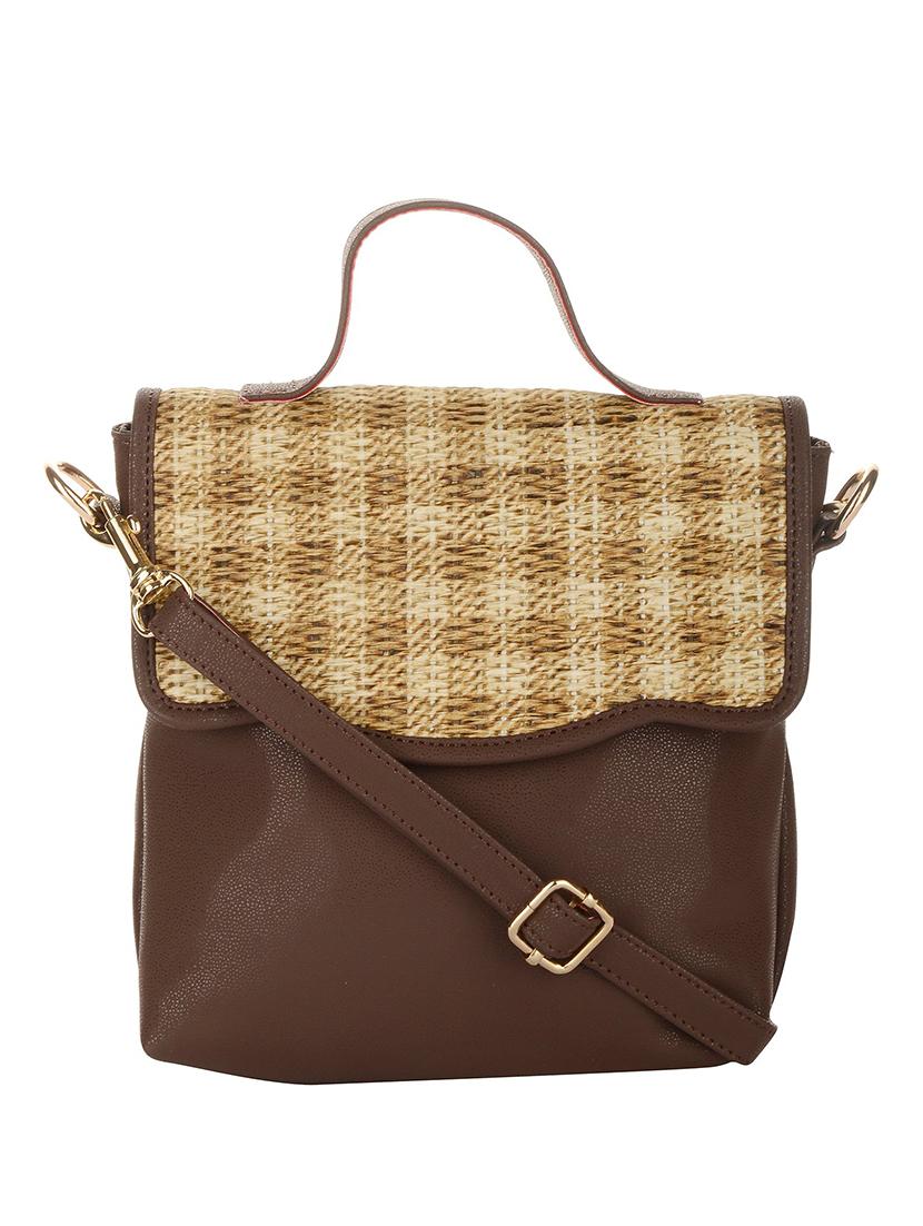 brown leatherette sling bag - 11627960 -  Zoom Image - 0