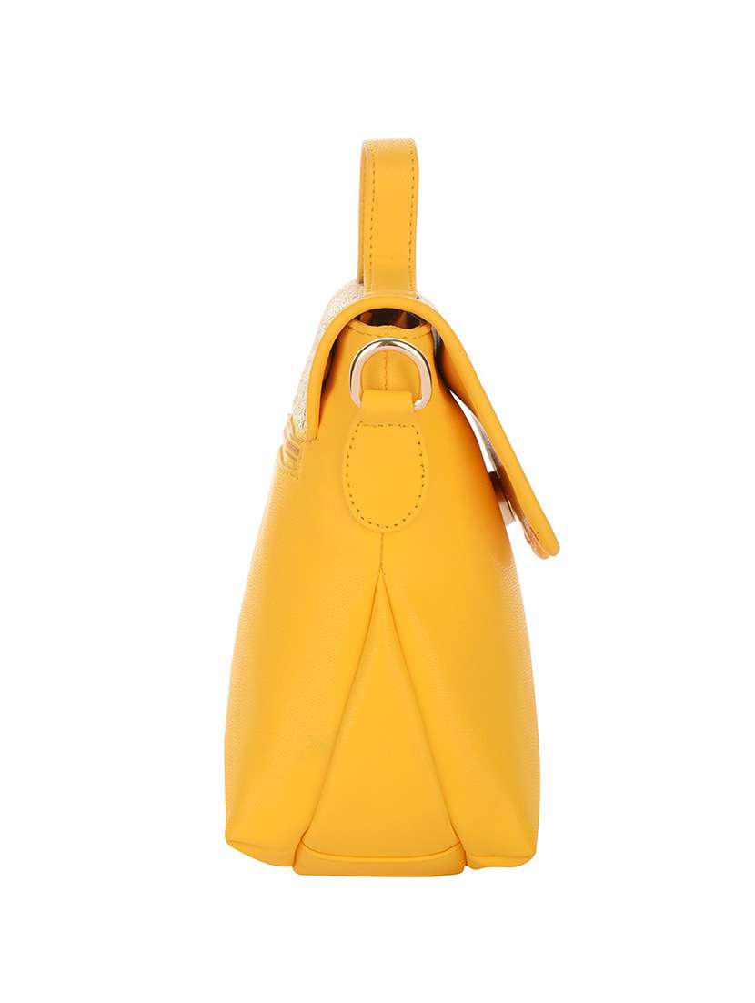 yellow leatherette sling bag - 11627963 -  Standard Image - 3