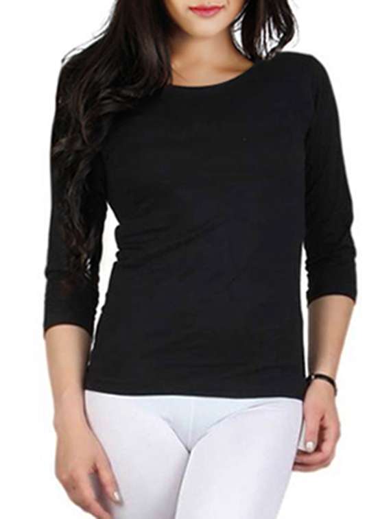 black cotton tee