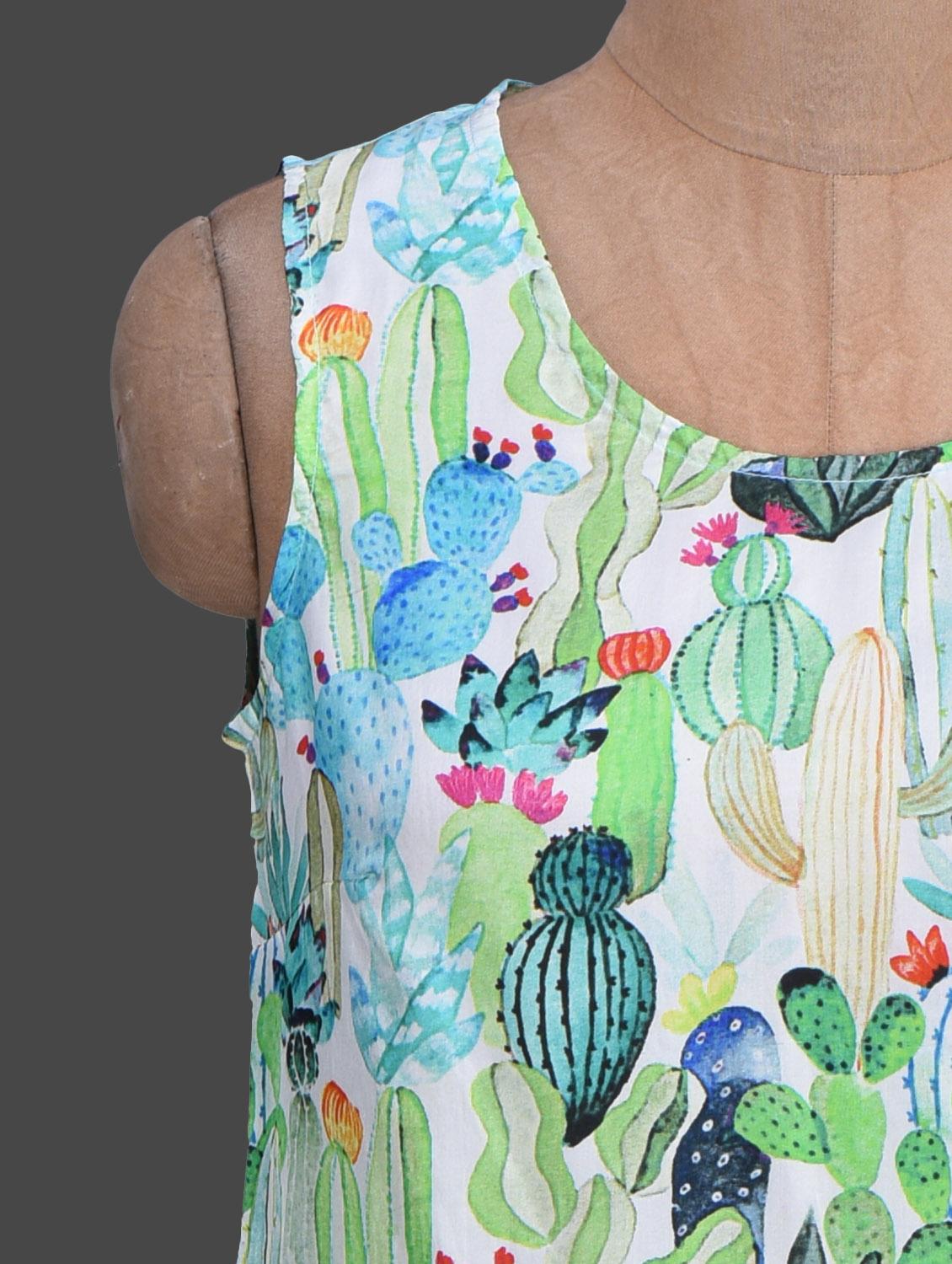 digital printed sleeveless silk top - 1164527 - Standard Image - 3