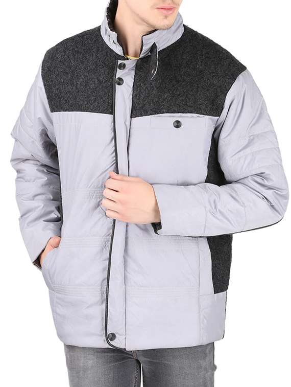 light grey polyester blend jacket