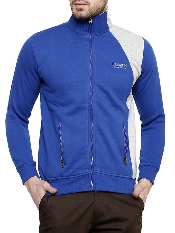 blue wool sweatshirt