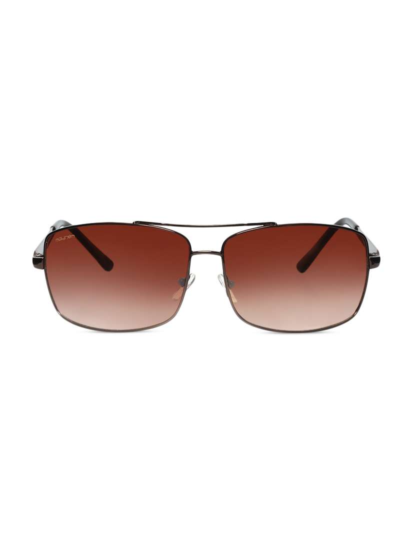 black square frame brown sunglasses