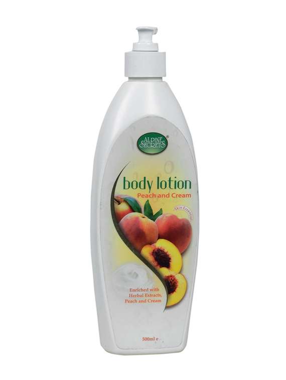 alpine secrets natural peach and cream body lotion