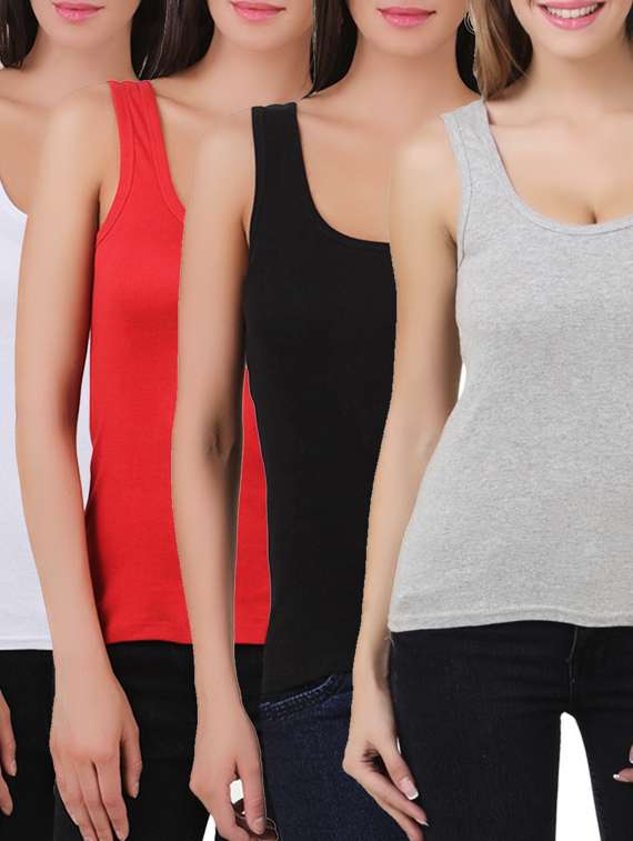 Set Of 4 Camisoles 