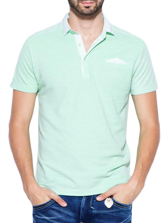 mufti mens green slim fit mid rise tshirts - 11716033 -  Zoom Image - 0