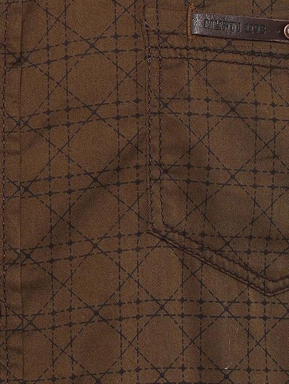 mufti mens brown slim fit mid rise casual shirts - 11716605 - Standard Image - 3