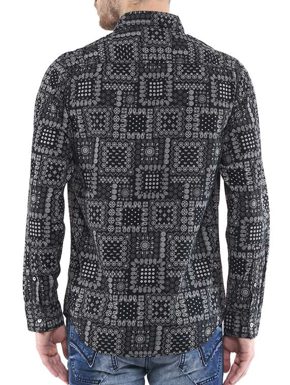 mufti mens slim fit casual shirts