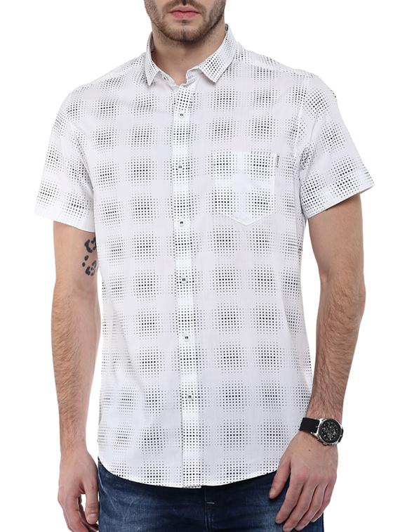 mufti mens white slim fit mid rise casual shirts - 11716645 - Zoom Image - 0