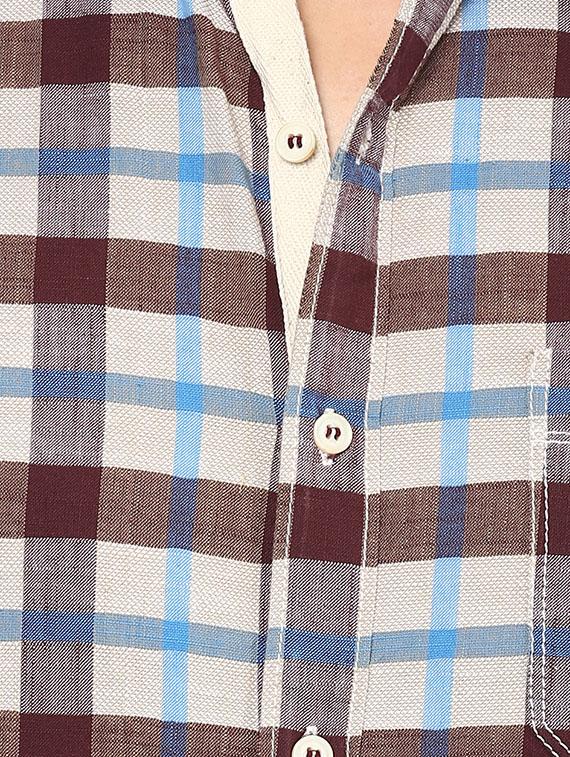 mufti mens wine slim fit mid rise casual shirts - 11716680 - Standard Image - 3