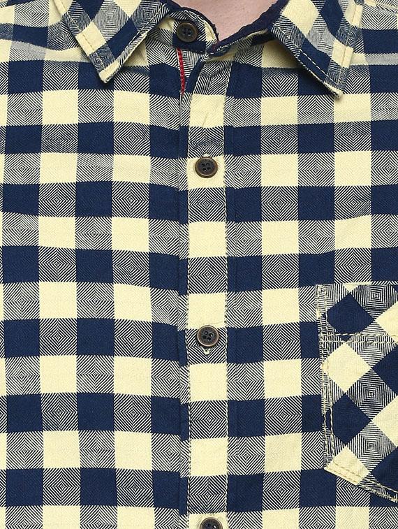 mufti mens yellow slim fit mid rise casual shirts - 11716686 - Standard Image - 3