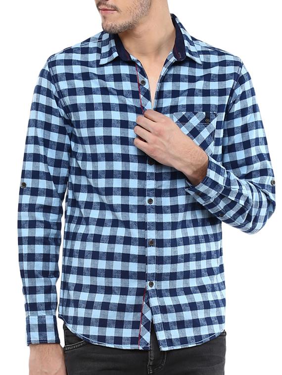 mufti mens sky slim fit mid rise casual shirts - 11716687 - Zoom Image - 0