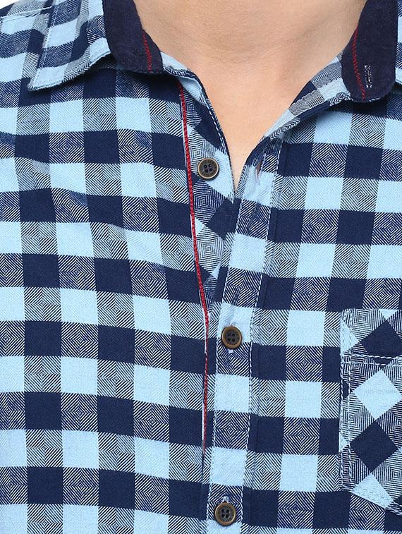 mufti mens sky slim fit mid rise casual shirts - 11716687 - Standard Image - 3
