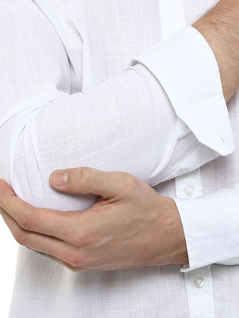 white cotton casual shirt - 11726435 -  Standard Image - 3