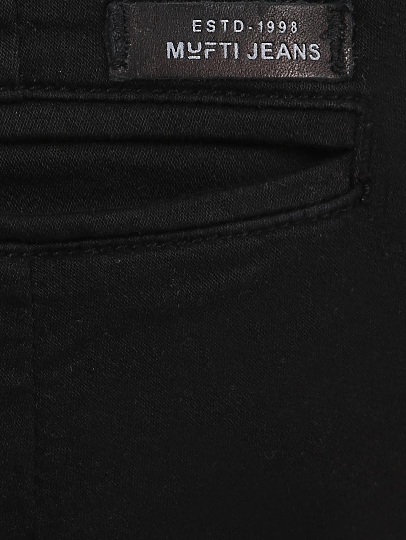 mufti mens black regular fit mid rise trousers - 11737315 - Standard Image - 3