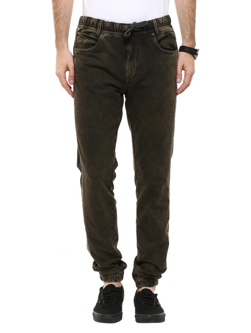 brown cotton jogers - 11737318 -  Zoom Image - 0