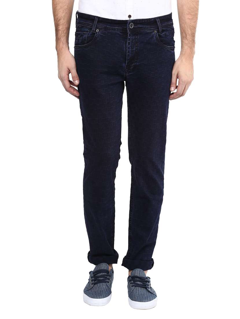dark blue cotton jeans
