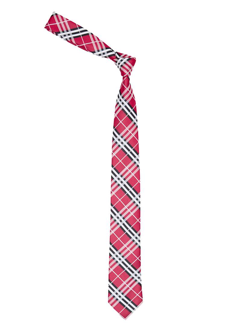 red printed neck tie