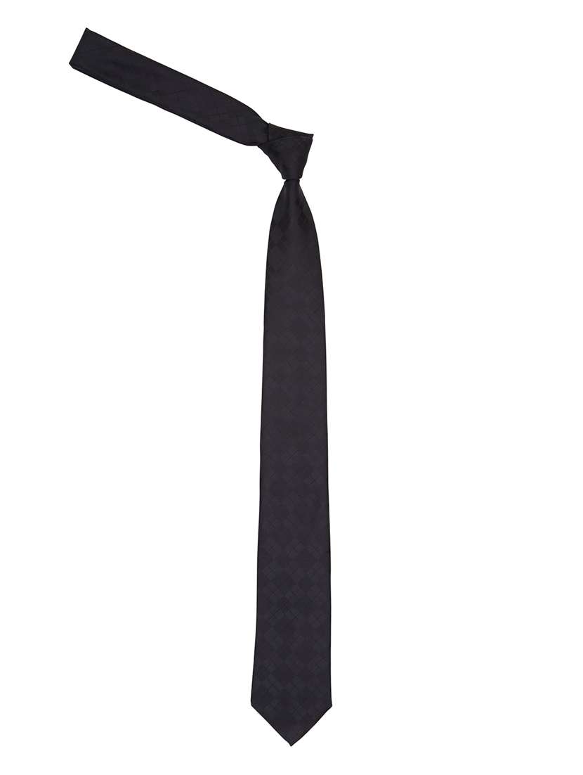 black textured microfibre neck tie