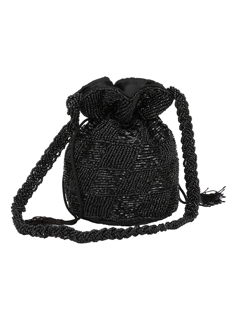 black satin potli - 11749099 - Zoom Image - 0