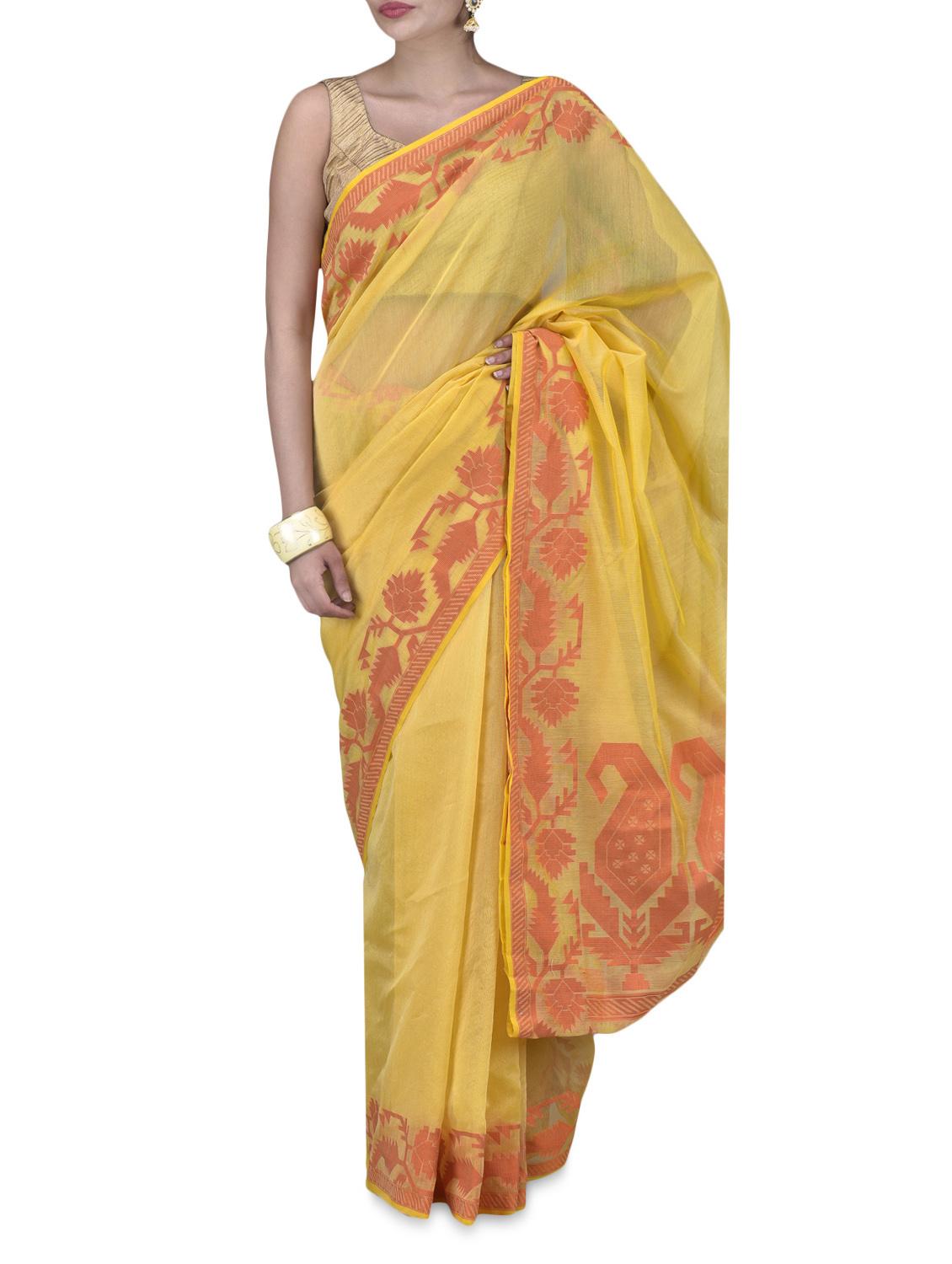 Pink Art Silk Zardosi Embroidered Saree - By - 1175620