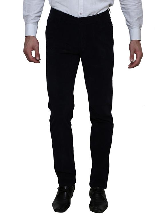 black cotton casual trouser - 11764035 - Zoom Image - 0