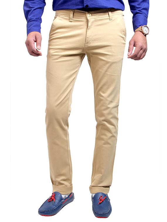 beige cotton chinos casual trousers - 11764036 - Zoom Image - 0