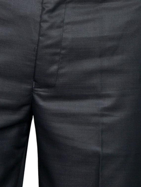 black polyester flat front trousers formal - 11764082 - Standard Image - 3
