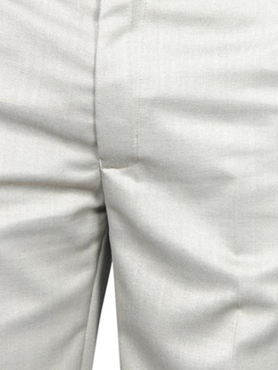 beige polyester flat front trousers formal - 11764083 - Standard Image - 3