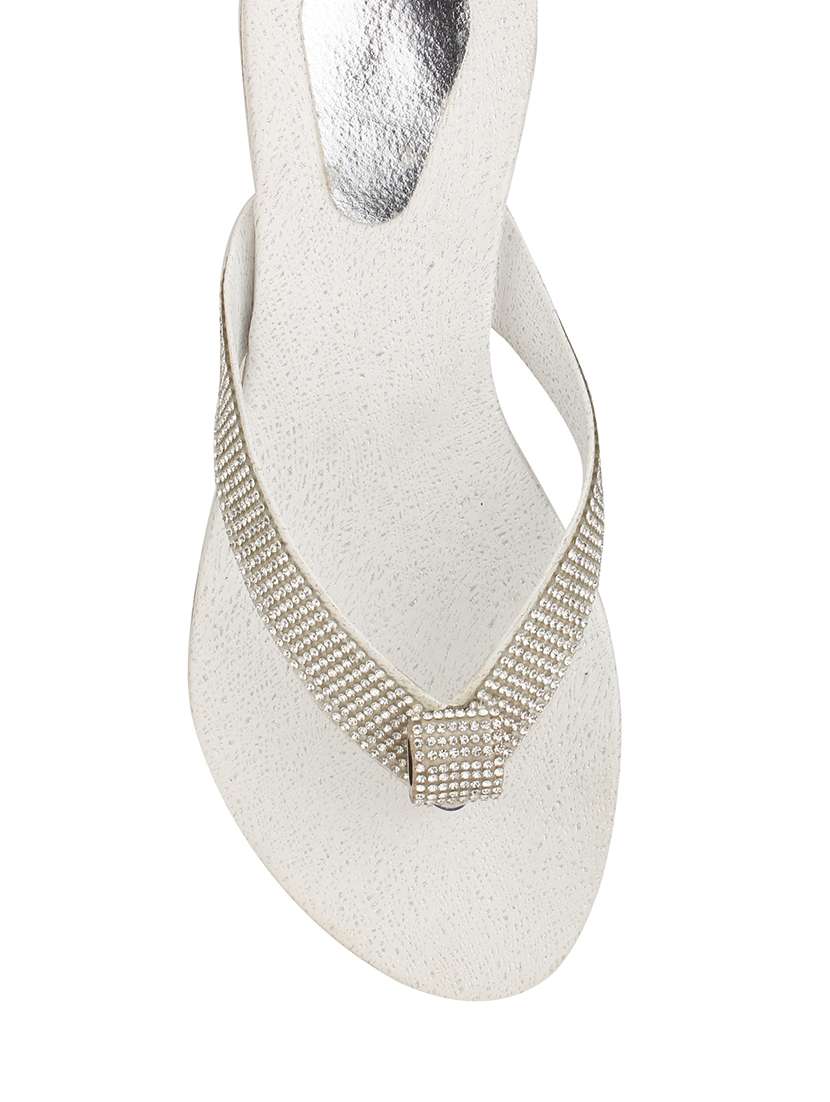 white faux leather sandal - 11777124 - Standard Image - 3