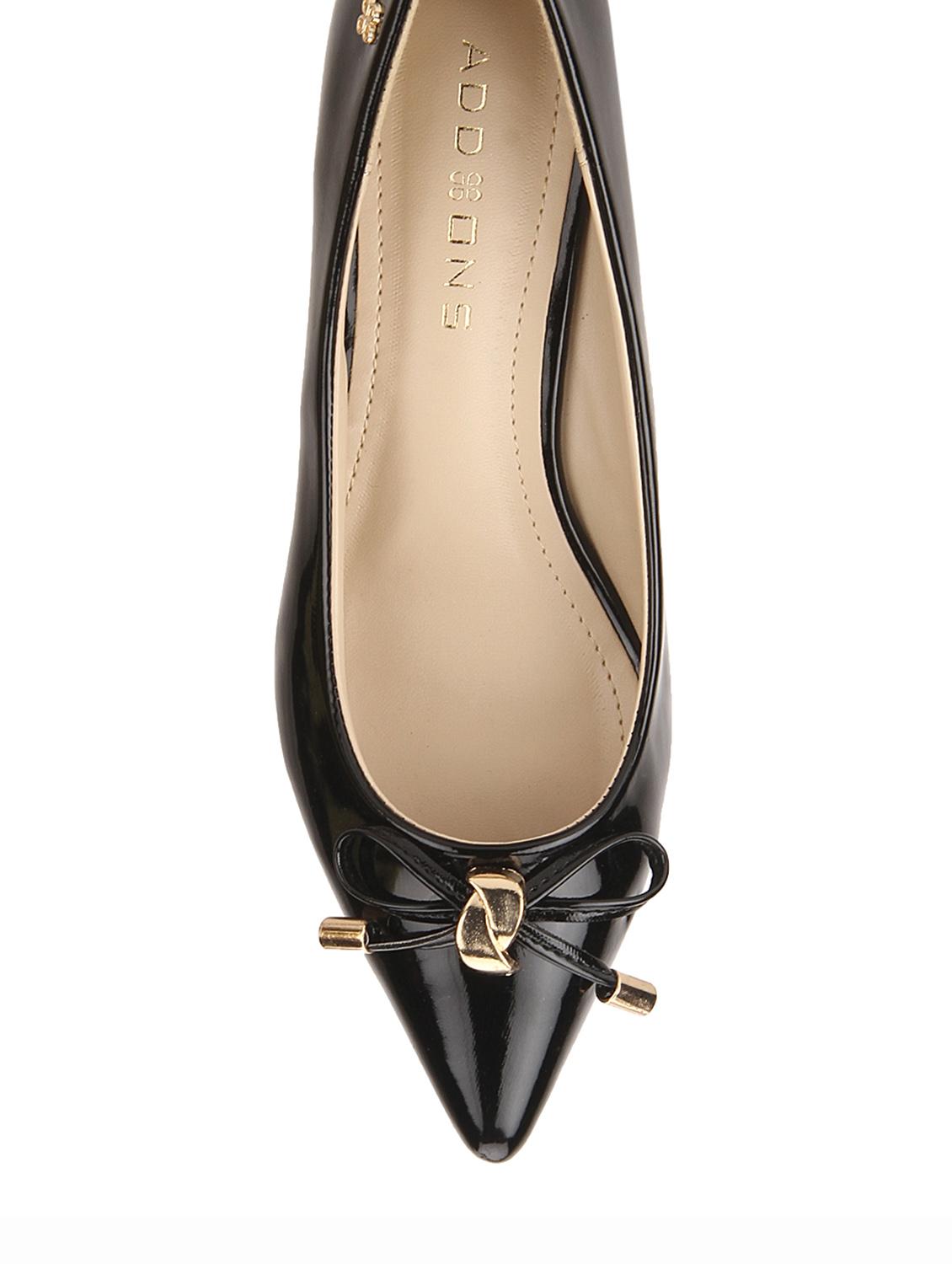 black leatherette pump - 11787924 - Standard Image - 3