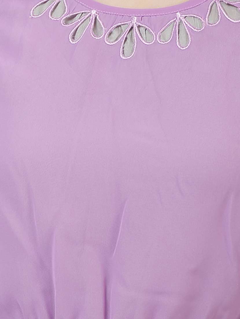 purple fit & flare dress - 11788444 - Standard Image - 3