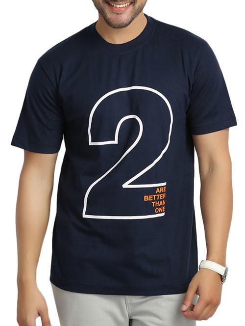 navy blue cotton t-shirt - 11789196 - Standard Image - 0
