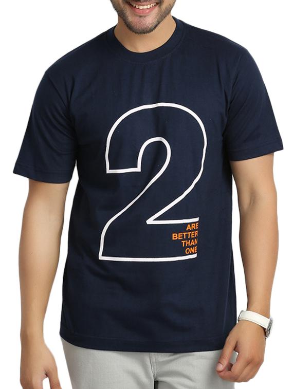 navy blue cotton t-shirt - 11789196 - Zoom Image - 0