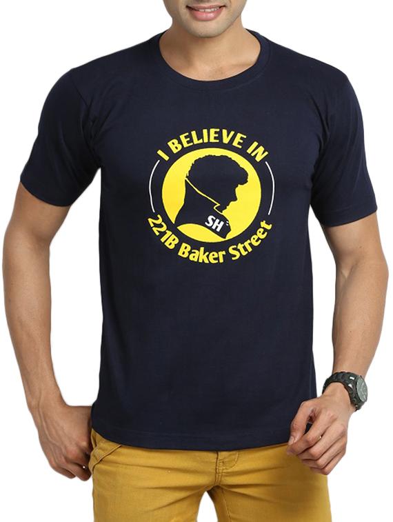 navy blue cotton t-shirt
