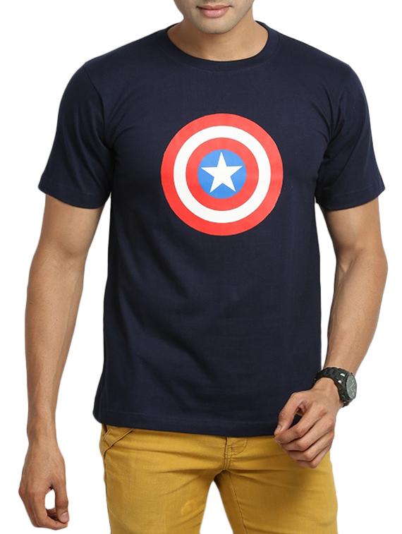 navy blue cotton t-shirt - 11789205 - Zoom Image - 0
