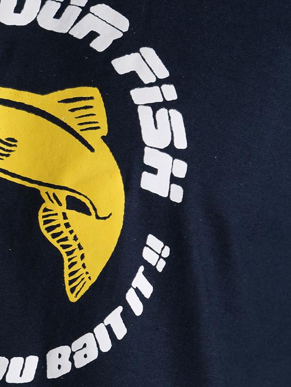 navy blue cotton chest print tshirt - 11789208 - Standard Image - 3