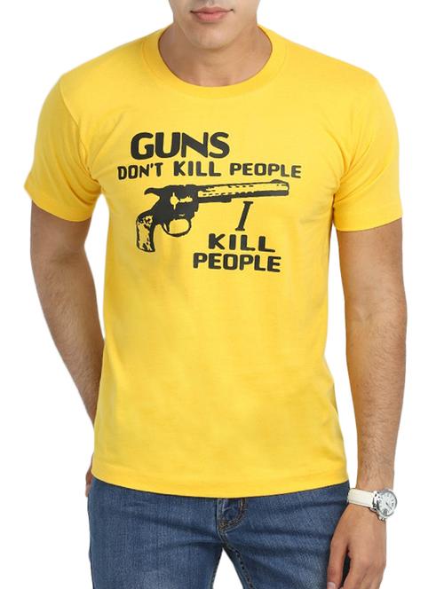 yellow cotton t-shirt - 11789211 - Standard Image - 0