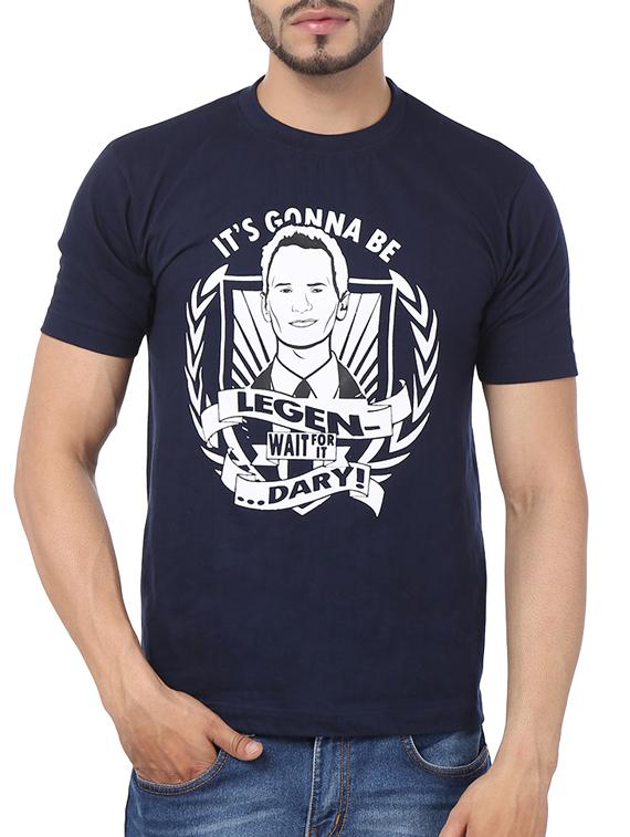 navy blue cotton t-shirt