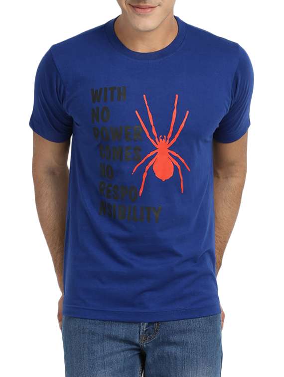 blue cotton tshirt - 11789223 -  Zoom Image - 0