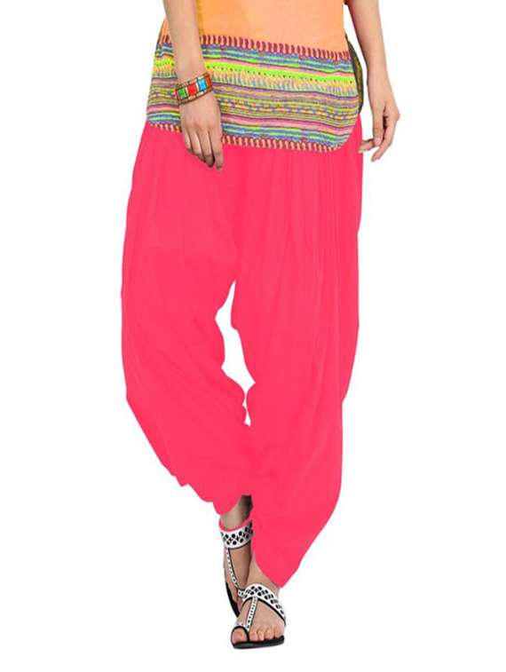 pink cotton patiyala salwars