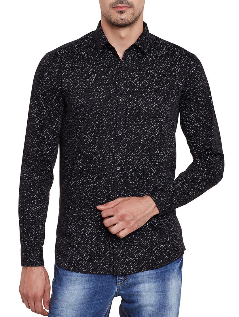 black cotton printed shirt - 11789712 - Zoom Image - 0