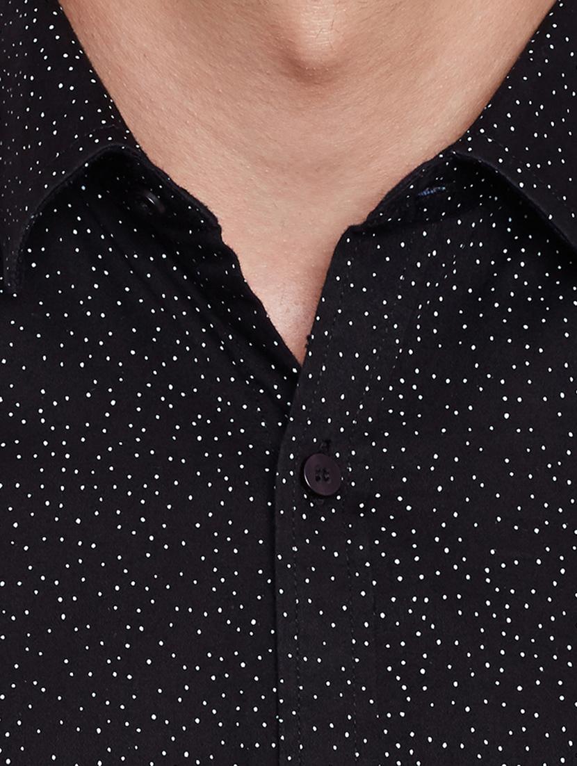 black cotton printed shirt - 11789712 - Standard Image - 3