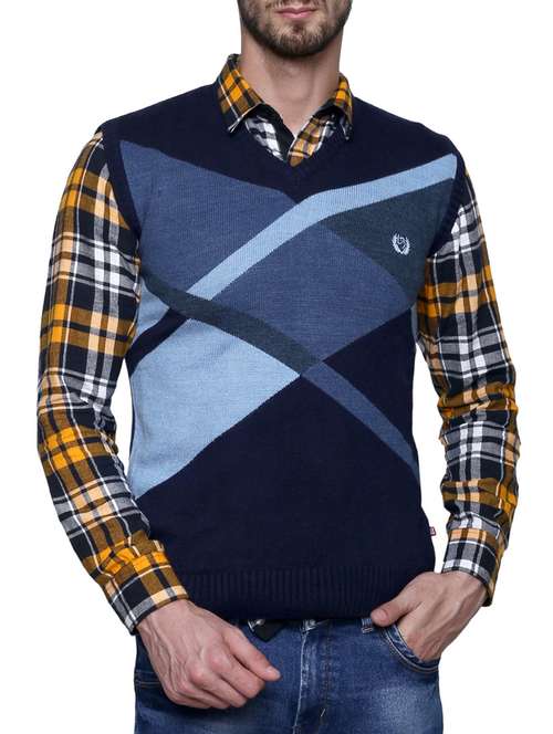 navy blue acrylic pullover - 11792388 - Standard Image - 0