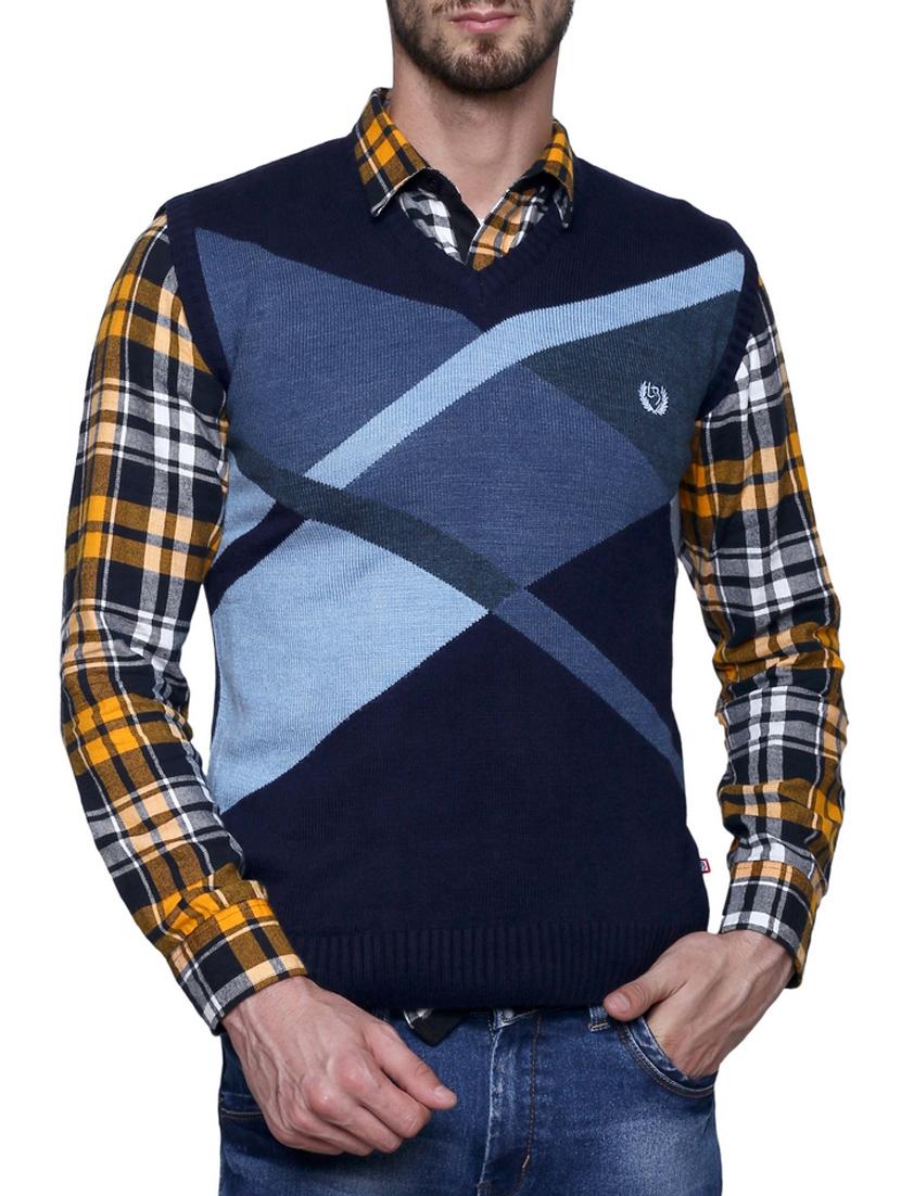 navy blue acrylic pullover - 11792388 - Zoom Image - 0