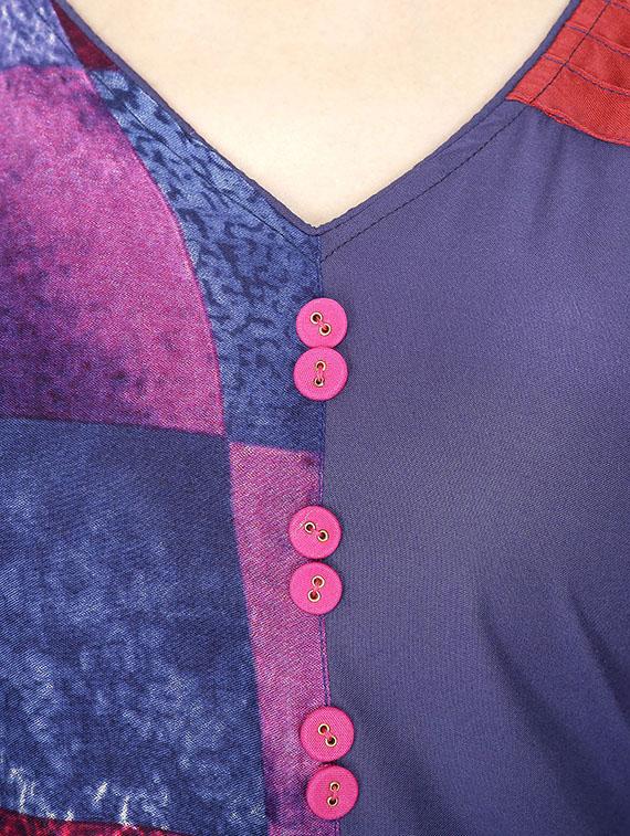 blue colored rayon straight kurta - 11807626 - Standard Image - 3