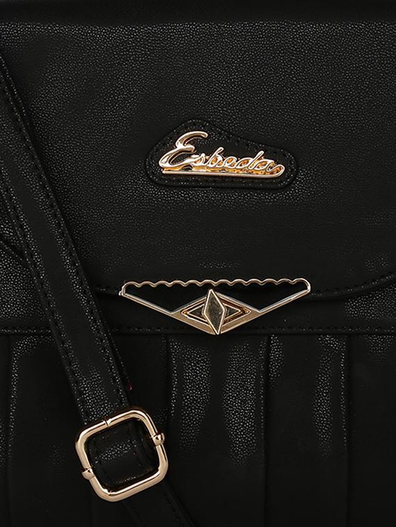 black leatherette sling bag - 11808268 - Standard Image - 3