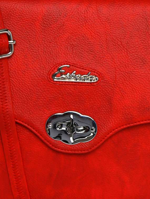 red leatherette sling bag - 11808276 - Standard Image - 3