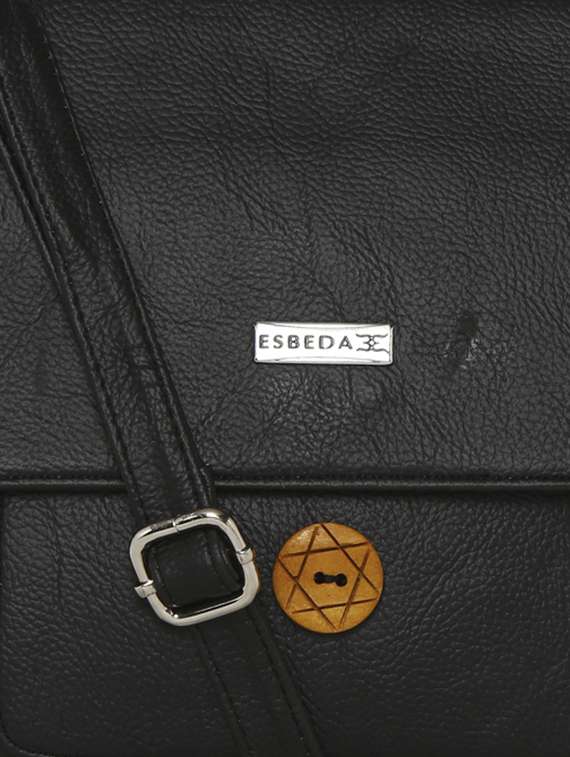 black leatherette sling bag - 11808281 -  Standard Image - 3